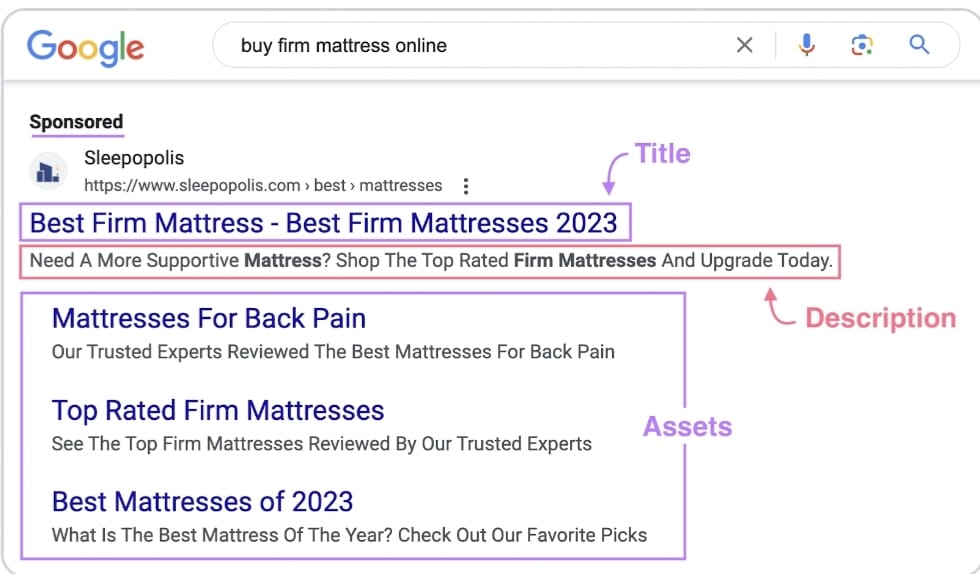 Google search ads